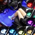 LED Car Foot Light Ambient Lamp Remote/Music/Voice Control Interior Floor Foot Decoration Light Cigarette LED Atmosphere RGB|Dec