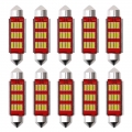 10pcs 4014 Chips Canbus C5w C10w Led Bulb 31mm 36mm 39mm 41mm Car Festoon Light Interior Dome Reading Lights 6000k Pure White -