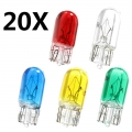 20 X 501 W5w Xenon T10 Glass 12v 5w W2.1x9.5d Single Filament Multiple Colour Car Bulb Lamp Clearance Lights - Signal Lamp - Off