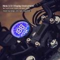 LED Multi function Digital Indicator Tachometer Fuel Meter Anti glare Motorcycle Panel Speedometer Night vision Dial Odometer|In