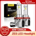 Auxito Mini H4 Led H7 H11 Zes 6500k 12000lm 60w 9003 H9 H8 Led Bulb Hb3 9005 9006 Hb4 Car Headlight Bulb Wireleauto Lamp 12v 24v