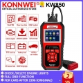 Konnwei Kw850 Obd2 Car Diagnostic Scanner Tools Obd 2 Auto Diagnostic Tool Check Engine Automotive Car Scanner Code Reader Black