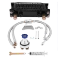 Engine Oil Cooler Oil Cooling Radiator System Kit For Honda Cb Cg 100cc-250cc 85ml Silver - Engines & Engine Parts - Officem