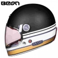 Beon Full Face Motocross Helmet Beon B510 Glassfiber Vintage Motorcycle Professional Retro Helmets Ece Certification - Helmets -