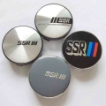 4pcs 60mm Wheel Center Caps Hub SSR Car Styling Rims Dust proof Cover Logo Emblem Badge