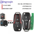 Jingyuqin Modified Remote Car Flip Key 315/433mhz For Ford F150 Explorer Focus Edge Escape Ranger Mustang Flex Mercury Lincoln -