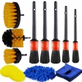 Car Cleaning Detailing Brush Set Power Scrubber Drill Brushes Set For Car Wheels Dashboard Dirt Dust Cleaning Car Rim Brushes|Sp