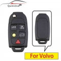 QWMEND for Volvo Key 5 Buttons Smart Car Key Shell For Volvo XC70 XC90 V50 V70 S60 S80 C30 Remote Flip Key Fob Case|Car Key| -