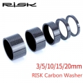 Risk Carbon Fiber Headset Fork Spacers Kit Handlebar Washer Ring Gasket Front Fork Mtb Bicycle Bike Stem Road Bike Lightweigh -