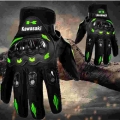 1Pair Kawasaki New Full Finger Motorcycle Gloves Motocross Luvas Guantes Moto Protective Gears Glove| | - Ebikpro.com