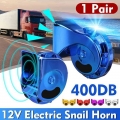 12V 1 Pair Electric Snail Horn Speeker Waterproof Universal Car Motorcycle Truck Boat 400DB Electric Loud Snail Air Horn Siren|M