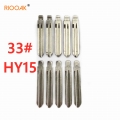 Riooak 10 Pcs/lot #33 Lishi Hy15 Metal Blank Uncut Flip Kd/vvdi Remote Key Blade For Hyundai Sonata Nf Elantra Kia K2 K3 Santafe