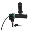 Electric Bike Twist Throttle 24v/36v/48v Grip Speed Display For All Electric Bike/scooter/ Connect To Ebike Brushless Controller