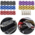 10Pcs Colorful M6 JDM Car Modified Hex Fasteners Fender Washer Bumper Engine Concave Screws Car styling License Car Accessories|