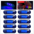 10PCS Blue LED Lights Trailer Marker Lights Truck Lights 24v 12v Side Marker Light Trailer LED Lighting 24v LED Lights Truck|Tru