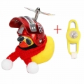 Bicycle Little Yellow Duck With Helmet Propeller Wind breaking Wave breaking Duck Auto Internal Decoration Has Lights|Bicycle Be