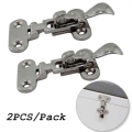 2x Boat Locker Hatch Anti Rattle Latch Fastener 316 Stainless Steel 4-3/8" For Row/sail Skiff Boat Yacht Accessories - Mari