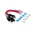 5*15A Add Circuit Mini Blade Fuse Boxe Holder ACS ATO ATC Piggy Back Tap Black with Red Wire Universal Auto Car Accessories|fuse