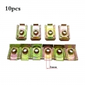 10 Pcs U-type Car Clips Rivets M5 M6 M8 For Car Motor Tread Panel Spire Nut Fairing Clip Fastener Speed Metal Mounting Clamp - N