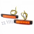 2X 6 LED Bus Van Boat Truck Trailer Side Marker Tail Light Lamp Yellow 12V|Truck Light System| - Ebikpro.com
