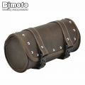 BJMOTO Vintage Black Brown Motorcycle Saddle Bags PU Leather Motorbike Side Tool Tail Bag Luggage for Universal|Leather & Sa