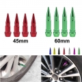 4Pcs Universal Aluminum Car Styling Tunning Car Tire Valve Stem Cap Spike Shaped Metal Dust Covers Lid for Bicycle Motorcycle|Va