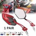 2PCS/Set Universal Motorcycle Rearview Mirrors Motorbike 360 Degree Rotation Motorcycle Motorbike Scooter Side Mirrors 8 / 10mm|