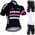 STRAVA Cycling Jersey Set Short Sleeve For Women Anti UV Bike Cycling Jersey Suit Bicycle Team Cycling Clothing|Cycling Sets|