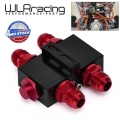 WLR RACING Oil Filter Sandwich Adaptor With In Line Oil Thermostat AN10 fitting Oil Sandwich Adapter WLR5672BK|oil filter