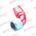 12AN AN12 90 Degree Cutter Style One Piece Full Flow Swivel Hose End Red/Blue|Fuel Supply & Treatment| - ebikpro.com