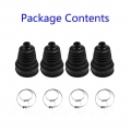 4pcs Universal Silicone Constant Speed CV Boot Joint Dust Kit Cover Universal Ball Round Clamp Car Accessories CV Joint Boot|Hos