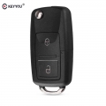 Keyyou 2 Buttons Remote Flip Folding Car Key Shell For Vw Volkswagen Mk4 Bora Golf 4 5 6 Passat Polo Bora Touran - Car Key - Off