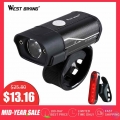 WEST BIKING Bicycle Light Bike Headlight LED Taillight USB Rechargeable Flashlight MTB Road Bike Cycling Lantern Bicycle Lamp