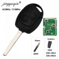 jingyuqin 3 Buttons Remote Car Key 315/433Mhz For Ford Focus Fiesta Fusion C Max Mondeo Galaxy C Max S Max ID60 4D63 Chip|chip 4