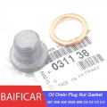 Baificar Brand New Genuine Engine Oil Drain Plug Nut Gasket 031138 031121 For Peugeot 307 308 408 3008 508 Citroen C3 C4 C5 2.0|