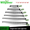 Willpower Super Slim LED Bar 20" 25" 38'' Single Row 60W 90W 120W 150W 180W Lamp Work Lights for 4X4 SUV ATV C