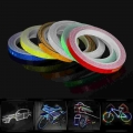 1PC Vinyl Motorcycle Rim Tape Reflective Wheel Stickers Decals Car Warning Stickers Motorbike Styling Tool Accessories Applique|