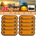 10PCS 12V 24V Side Marker Amber 30LED Side Light Truck Lamp Pickup Trucks Side Marker Lights For Trailer Bus Lorry Caravans|Truc