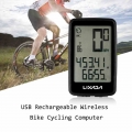 Lixada USB Rechargable Bike Computer Speedometer For Bicycle Computer Wireless Waterproof MTB Cycling Odometer With Speed Sensor