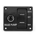 12v 24v 3-way Bilge Pump Switch Panel Auto/off/manual 12v 24v With Led Indicator Built