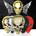 3D Skull Wing Metal Car Sticker Logo Skull Emblem Badge Car Motorcycle Decal Stickers Zinc Alloy Car Accessories For Auto Decal