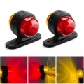 Fuleem 2PCS Auto Car Truck LED Side Marker Light Double Side Yellow Red Indicator Lamps Warning Lamp 12V 24V Waterproof|Truck Li