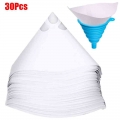 10/20/30pcs Paint Filter Paper Purifying Straining Cup Funnel Disposable 100 Mesh Paint Filte Mesh Conical Nylon Micron Paper -