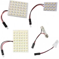 12 36 48 LED Panel Super White Car Reading Map Lamp 1210 smd Auto Dome Interior Bulb Roof Light with T10 Adapter Festoon Base|ro