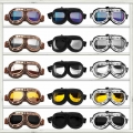 Motorcycle Glasses Retro Helmet Pilot Goggles Motorbike 100% UV400 Vintage Classic Glasses For Moto Scooter ATV Dirt Biker|Motor