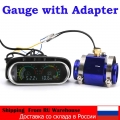 2 In 1 Car Truck Water Temperature Guage Meter Voltmeter Voltage Meter With 1/8NPT Water Temperature Sensor Adapter Fit 12/24V|W