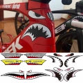 1Set Bicycle Frame Decoration Sticker Shark Head Tube Sticker MTB Bike Fixed Gear Sticker Cycling Accessories|Bicycle Stickers|