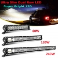 Work Light/light Bar 12v 24v Led Lamp Super Slim Led Bar For Tractor 4x4 Offroad 4wd Atv Truck Led Spot Flood Led Bar Fog Lights