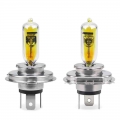 2pcs H4 12v 60/55w P43t Halogen Bulb 2300k Golden Yellow Car Headlight Quartz Glass H4 60w 55w High Low Beam Halogen - Car Headl