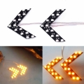 LED Lamp Panel Rear View Mirror Warning Car Arrow Light Indicator Yellow DC12V 5.5*4cm Brake Motorcycle Signal|Truck Light Syste